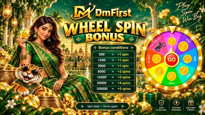 DmFirst wheel spin bonus conditions